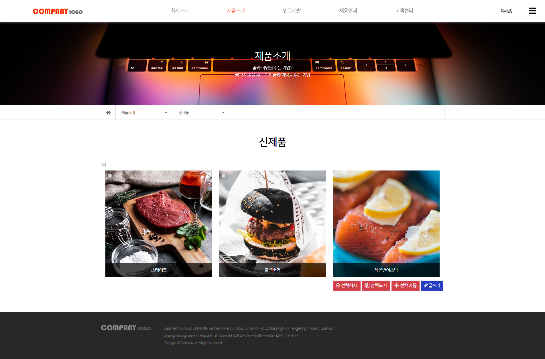 기업용 심플한 반응형 테마2