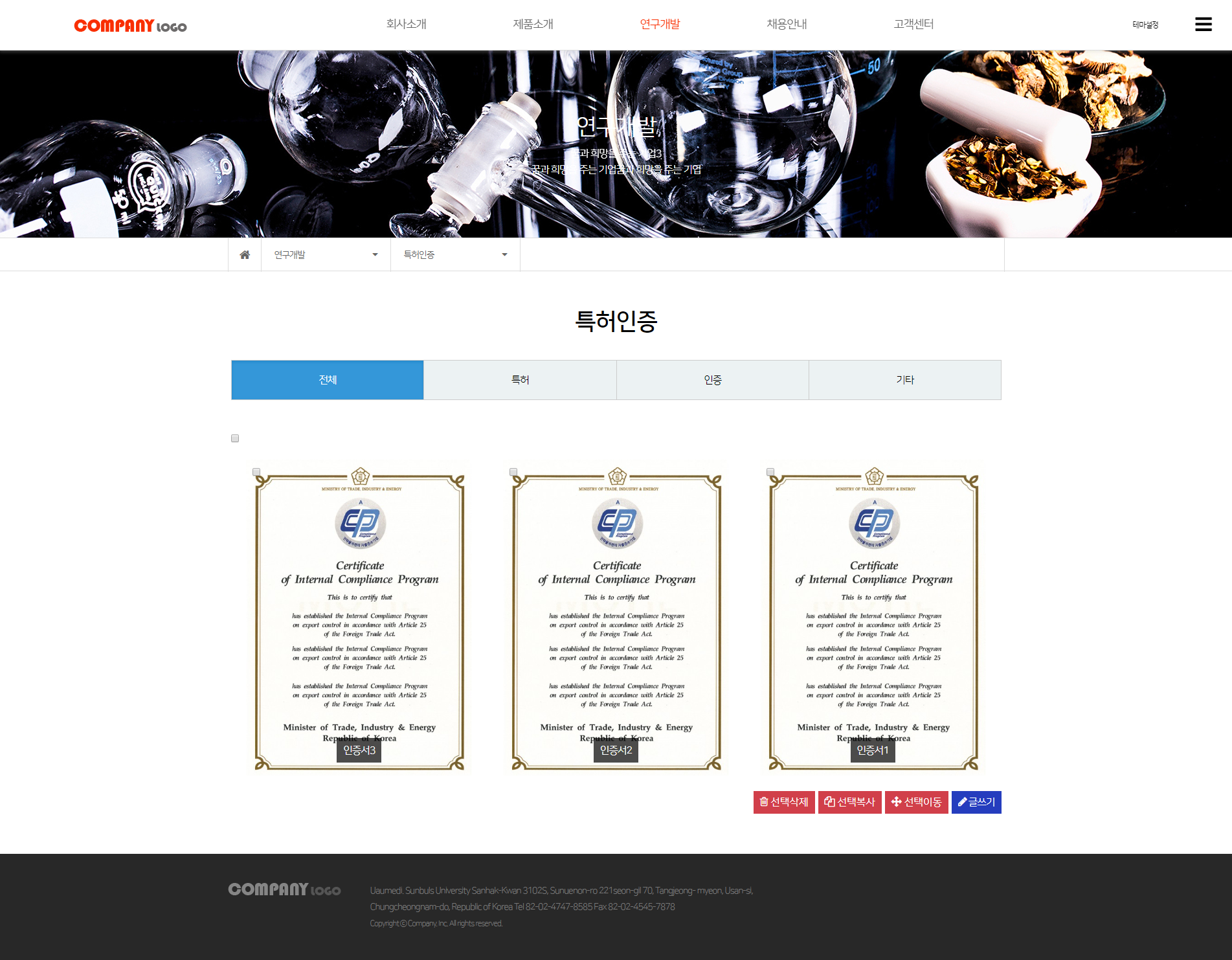 기업용 심플한 반응형 테마2